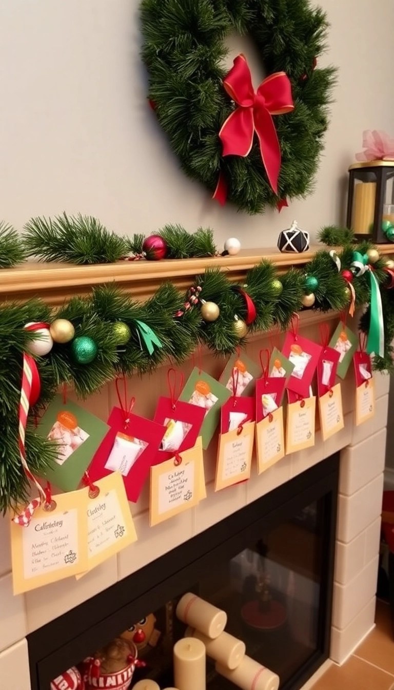 25 Stunning DIY Christmas Decor Ideas That Will Wow Your Guests This Holiday Season! - 8. Advent Calendar Garland